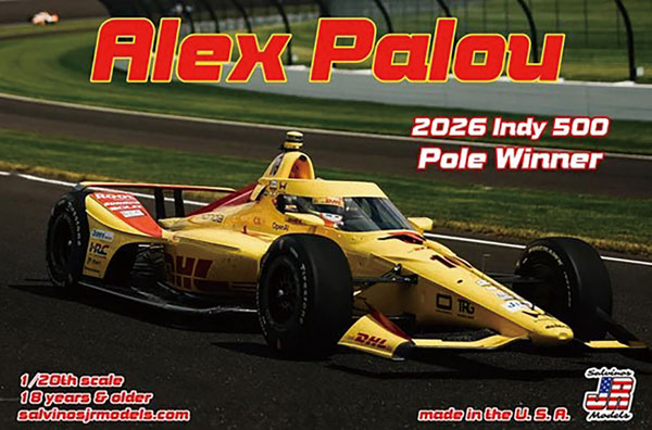 Salvinos JR Models 1/20 Alex Palou Chip Ganassi Racing 2026 Indy 500 Pole Position! Plastic Model Bild 1