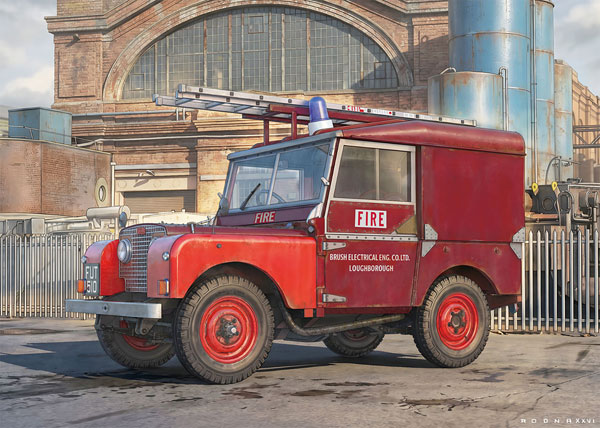 AK Interactive 1/35 Land Rover Fire Engine (Brush) Plastic Model