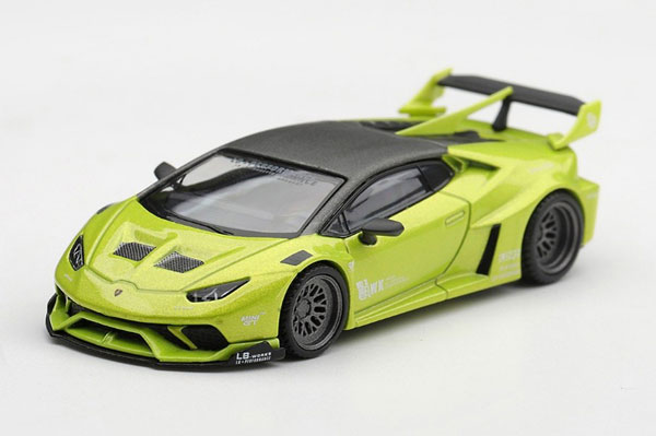 MINI GT 1/64 Lamborghini Huracan LB*WORKS Lime Metallic (Left-hand Steering)