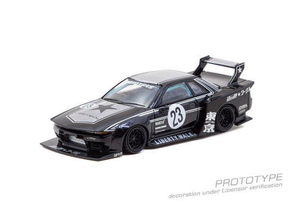 Tarmac Works 1/64 LB-KAIDO WORKS 닛산 R32 스카이라인 블랙 이미지 1