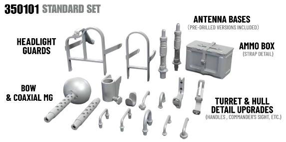 RocKit studio 1/35 M24 Chaffee Light Tank Detail-up Part Set (For T)