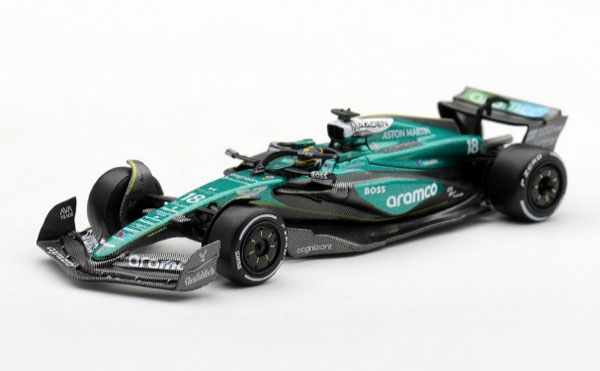 MINI GT 1/64 Aston Martin AMR24 F1 2024 #18 Las Vegas Grand Prix Lance Stroll gambar 1