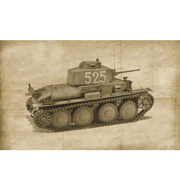 Italeri 1/35 WW.II German Army 38 (t) Tank Ausf. F Plastic Model รูปภาพ 1