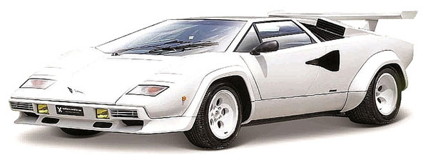 Maisto 1/64 SI Lamborghini Countach (Classic) White