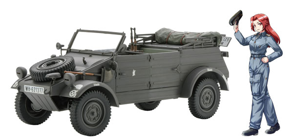 Hasegawa 1/24 Pkw.K1 Kubelwagen Type 82 Early Production Model "Mikumo Shiranagi" w/Figure Plastic Model