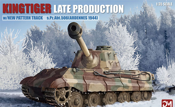 DRAMi Model 1/35 WW.II German Army Kingtiger Late Production w/Kgs 73/800/152 Track s.Pz.Abt.506 Ardennes 1944 Plastic Model