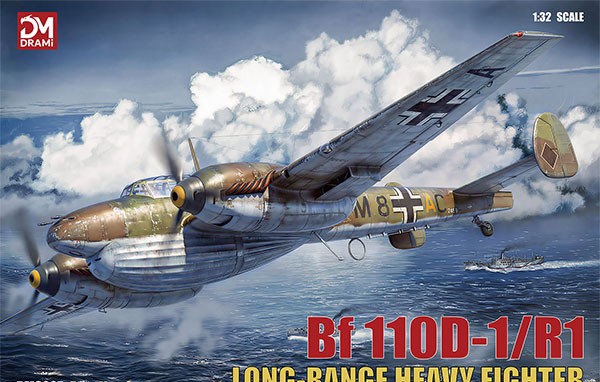 DRAMi Model 1/32 WW.II 독일군 Bf110D-1/R1 다켈바우흐 에칭파츠 / 메탈 와이어 포함 프라모델