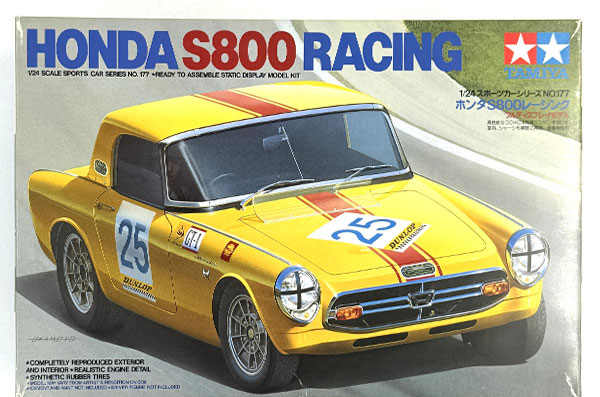 Tamiya 1/24 Sports Car Series No.177 Honda S800 Racing Plastic Model