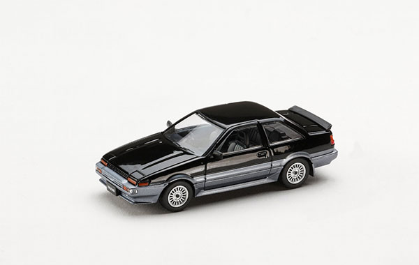 HobbyJAPAN 1/64 Toyota Sprinter Trueno GT APEX (AE86) 2 DOOR Late Model Black/Grey