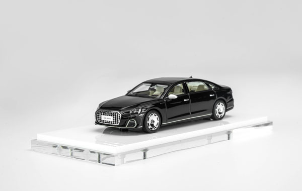 MOTORHELIX 1/64 Audi A8 L Horch Legendary Black Metallic Bild 1