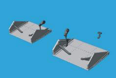 Quickboost 1/48 Spitfire Mk.IX/TR.9 Radiator Flap (Open) (For Airfix) gambar 1