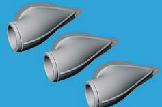 Quickboost 1/72 Bf109G-5/G-6 Engine Air Intake (3pcs.) (For Eduard)