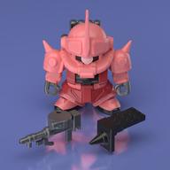食玩 プラモデル 3.SGシャア専用ザク 「ミニプラ ガンダムビルドダイバーズ スーパーショックガンダム」